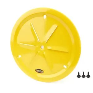 DOMINATOR RACE PRODUCTS Wheel Cover Louver Vent Alum Bolt 15in Yellow 1031-B-YE