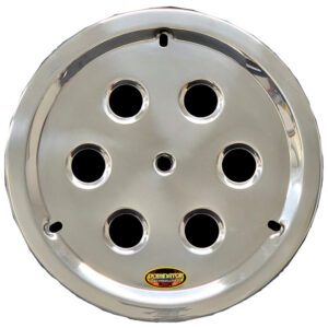 DOMINATOR RACE PRODUCTS Wheel Cover Hole Vent Alum Bolt 15in Polished 1032-B-POL