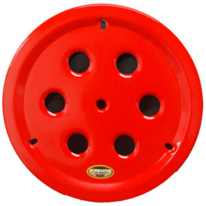 DOMINATOR RACE PRODUCTS Wheel Cover Hole Vent Alum Bolt 15in Red 1032-B-RD