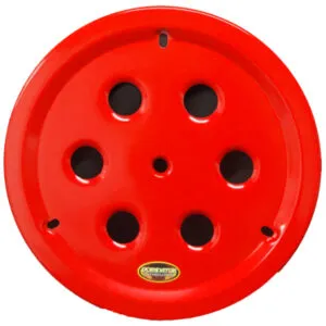 DOMINATOR RACE PRODUCTS Wheel Cover Hole Vent Alum Bolt 15in Red 1032-B-RD