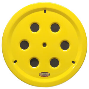 DOMINATOR RACE PRODUCTS Wheel Cover Hole Vent Alum Bolt 15in Yellow 1032-B-YE