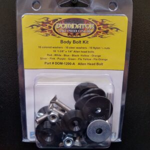 DOMINATOR RACE PRODUCTS Body Bolt Kit Black Allen Head 1200-A-BK