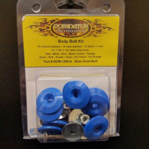 DOMINATOR RACE PRODUCTS Body Bolt Kit Blue Allen Head 1200-A-BL