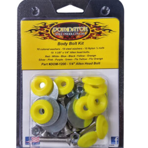 DOMINATOR RACE PRODUCTS Body Bolt Kit Flou Yellow Allen Head 1200-A-FLO-YE