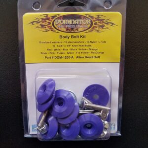DOMINATOR RACE PRODUCTS Body Bolt Kit Purple Allen Head 1200-A-PU