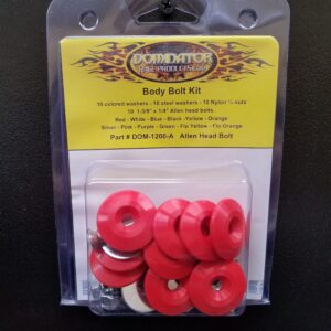DOMINATOR RACE PRODUCTS Body Bolt Kit Red Allen Head 1200-A-RD