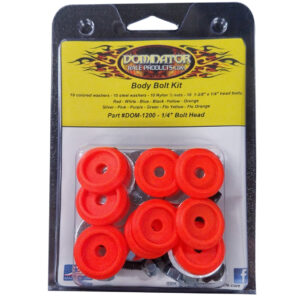 DOMINATOR RACE PRODUCTS Body Bolt Kit Flou Orange Hex Head 1200-B-FLO-OR