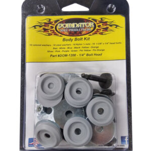 DOMINATOR RACE PRODUCTS Body Bolt Kit Gray Hex Head 1200-B-GRY