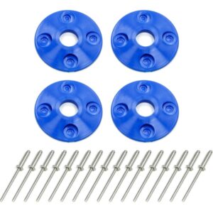 DOMINATOR RACE PRODUCTS Scuff Plate Plastic 4pk Blue 1202-BL