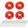DOMINATOR RACE PRODUCTS Scuff Plate Plastic 4pk Red 1202-RD