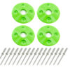 DOMINATOR RACE PRODUCTS Scuff Plate Plastic 4pk Xtreme Green 1202-XG