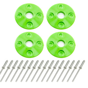 DOMINATOR RACE PRODUCTS Scuff Plate Plastic 4pk Xtreme Green 1202-XG