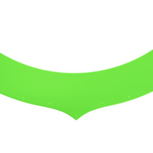 DOMINATOR RACE PRODUCTS Extension Predator Hood Xtreme Green 5.5in Tall 500-EX-XG