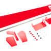 DOMINATOR RACE PRODUCTS Plastic Spoiler 8x72in LM Red 920-RD