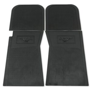 DRAKE AUTOMOTIVE GROUP 65-66 Mustang Pony Floor Mats Black C5ZZ-6513086-BK