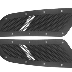 DRAKE AUTOMOTIVE GROUP 15- Black Speed Mesh H ood Vents FR3Z-16C630-BK