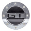 DRAKE AUTOMOTIVE GROUP Fuel Door GT Silver/Blk 15-   Mustang FR3Z-6640526-GS