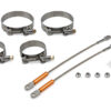 DRAG RACE SOLUTIONS 10in Premium Tether Set 2.375 Pri/3.500 Clamp 0010-2375-3500