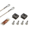 DRAG RACE SOLUTIONS Mild Stl Weld On Tether Kit Collector Tethers 4040-WMS-BLK