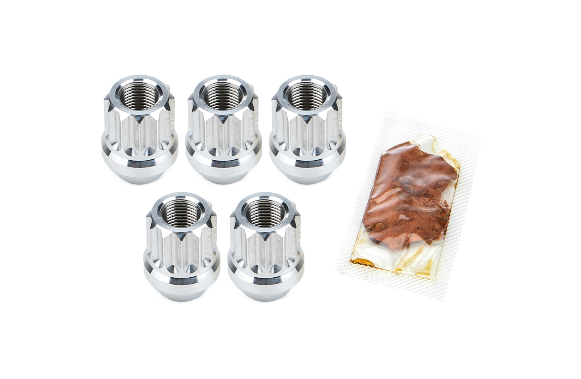DRAG RACE SOLUTIONS Billet Aluminum 12pt Lug Nuts 1/2 5pk 7605-500P