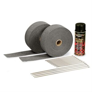 DESIGN ENGINEERING 2in Exhaust Wrap Kit Blk w/Blk Silicone Coating 10110