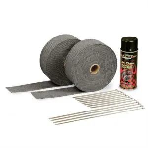 DESIGN ENGINEERING 2in Exhaust Wrap Kit Blk w/Blk Silicone Coating 10110