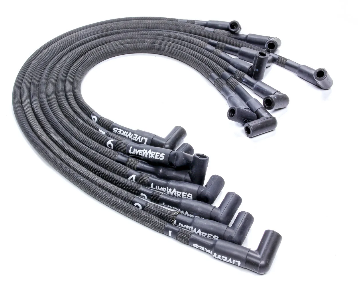 PERFORMANCE DISTRIBUTORS Live Wires SBC Over V/C HEI 90 Deg Black C9053BK