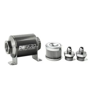 DEATSCHWERKS In-line Fuel Filter Kit 6an 10-Micron 8-03-070-010K-6