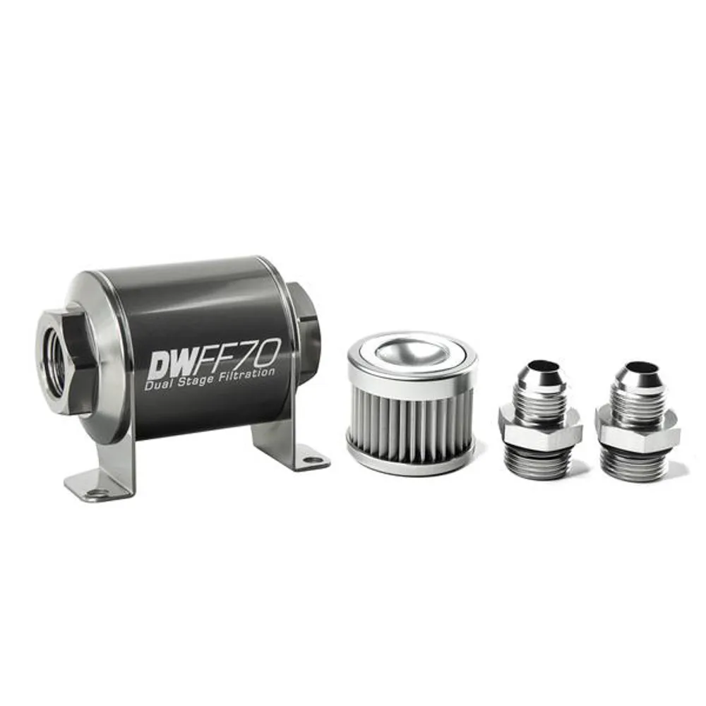 DEATSCHWERKS In-line Fuel Filter Kit 8an 10-Micron 8-03-070-010K-8