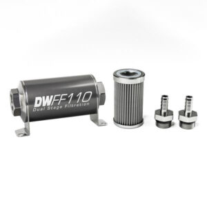 DEATSCHWERKS In-line Fuel Filter Kit 3/8 Hose Barb 100-Micro 8-03-110-100K-38