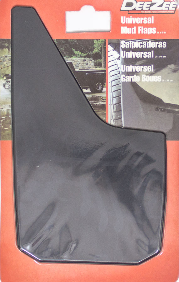 DEE ZEE Universal Mud Flaps Black 11in x 18in DZ 17939