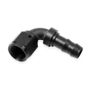EARLS 6an 90-Deg to 3/8 Male Barb Hose End - Black AT709167ERL