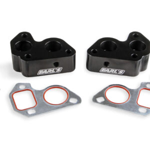 EARLS GM LS Remote Water Pump Adapters (2pk) Black LS0022ERL