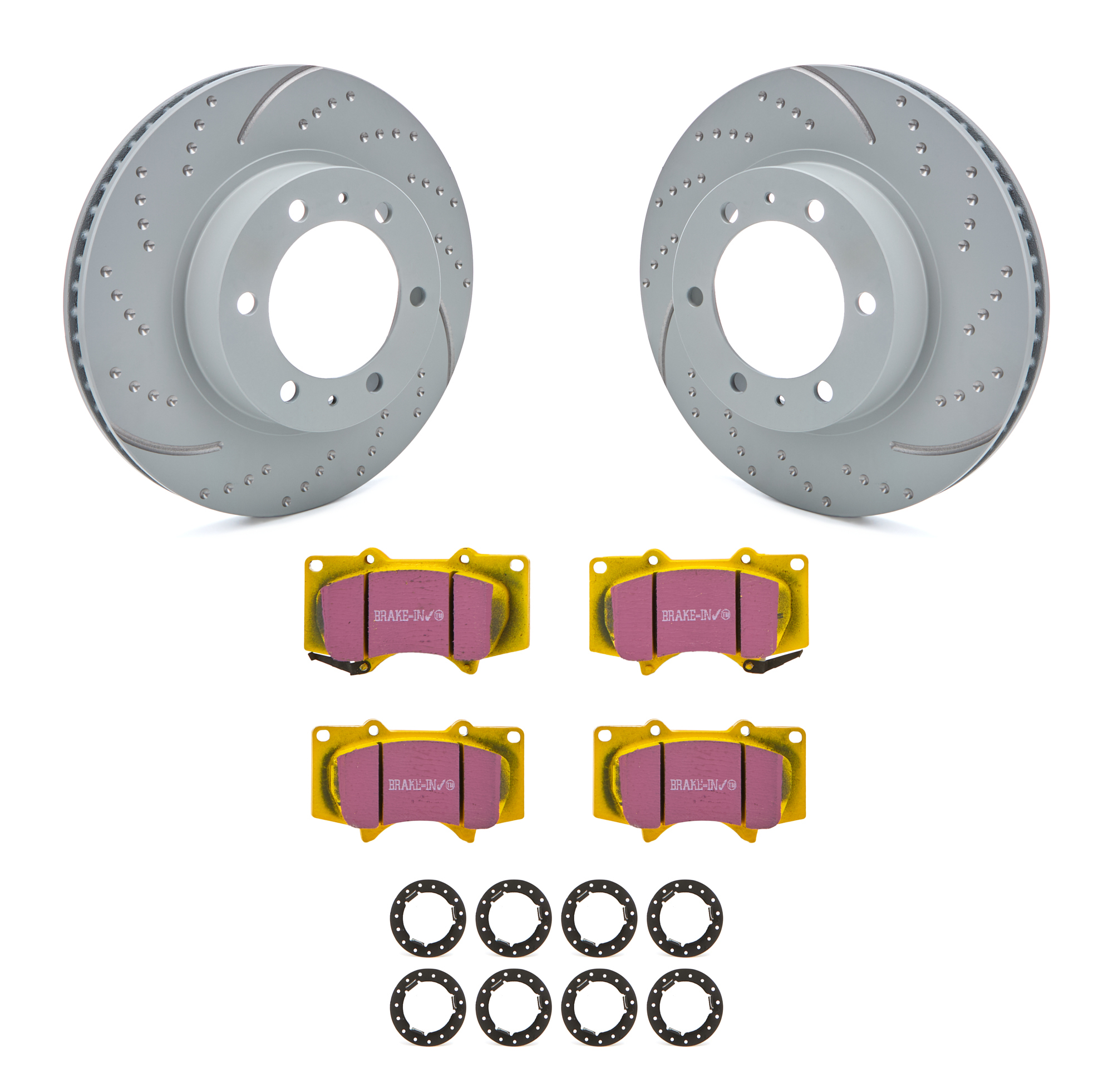 EBC BRAKES USA INC Brake Rotor & Pad Kit Yellowstuff Toyota S5KF1347