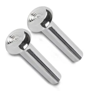 EDDIE MOTORSPORTS Door Lock Knob Pair Polished MS274-19P