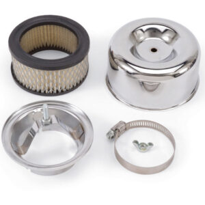 EDELBROCK Chrome Round A/C - 94 2bbl. Carb 1202