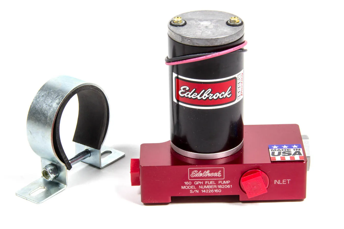 EDELBROCK Carb Electric Fuel Pump 160GPH @ 12psi Red 182061