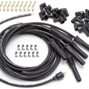 EDELBROCK Max Fire Plug Wire Set w/Str Flex Boots Black 22700