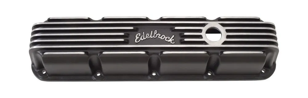 EDELBROCK SBM Classic Finned V/C's - Black 41773