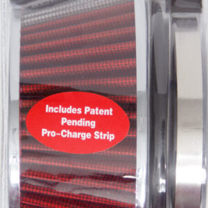 EDELBROCK Pro-Flo Air Filter Cone 3.70 Tall Red/Chrome 43611
