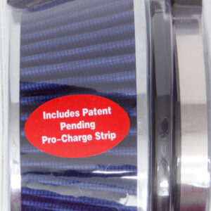EDELBROCK Pro-Flo Air Filter Cone 3.70 Tall Blue/Chrome 43613