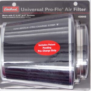 EDELBROCK Pro-Flo Air Filter Cone 6.70 Tall Black/Chrome 43640