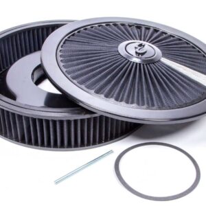 EDELBROCK Air Cleaner Kit - 14in Dia. Breathable - Black 43662