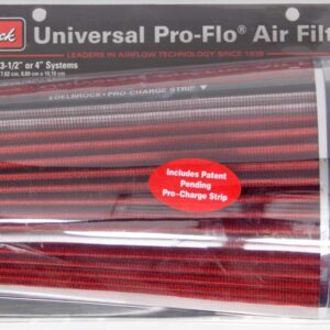 EDELBROCK Pro-Flo Air Filter Cone 10.5 Tall Red/Chrome 43691