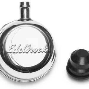 EDELBROCK Round Breather w/90 Deg. Nipple 4410