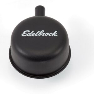 EDELBROCK Round Cap w/Nipple Black 4413