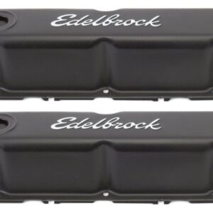 EDELBROCK Valve Cover Kit SBF Signature Series Black 4603