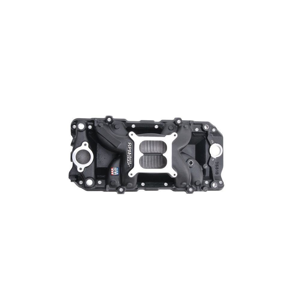 EDELBROCK BBC Performer RPM A/G Manifold - O/P- Black 75613