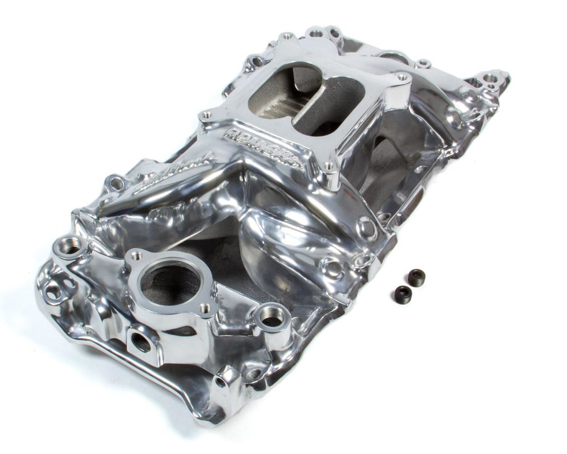 EDELBROCK BBC Performer RPM A/G Manifold- R/P- Polished 75621