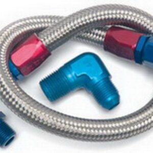 EDELBROCK 22in Braided Fuel Line Kit 8122